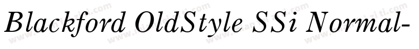 Blackford OldStyle SSi Normal字体转换